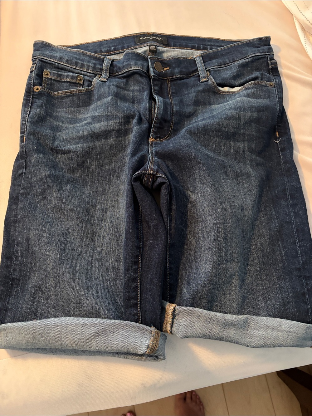 Banana Republic Women's Medium Blue Rolled Cuff Boyfriend Jeans